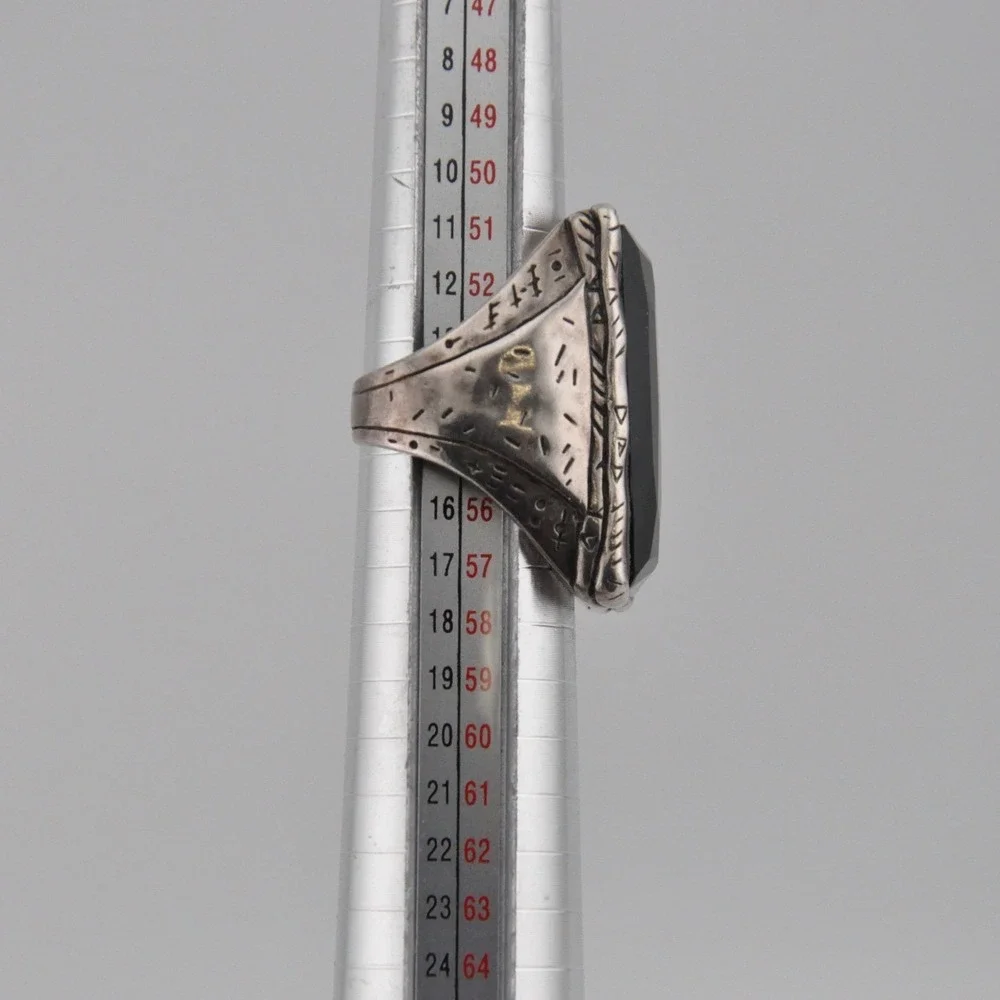 Silpada‎ Sterling Silver Ring Size 7 Black Onyx Statement Ring